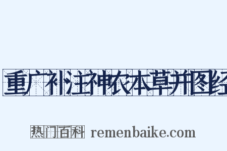 重广补注神农本草并图经是什么意思的图片
